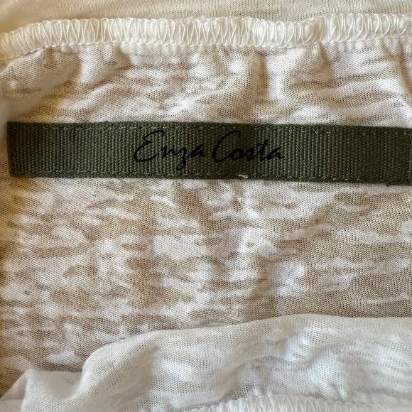 ENZA COSTA BURNOUT TEE LONG SLEEVES CREWNECK CAPSULE CLASSIC CHIC VERSATILE - Picture 7 of 11